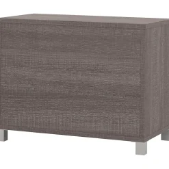 New ® Pro-Linea 28" Laminate 2-Shelf Bookcase, Bark Grey (120160-1147) Storage Cabinets