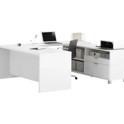 Outlet Pro-Linea 71" U-Desk, White (120861-17) Computer Desks