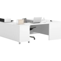 Outlet Pro-Linea 71" U-Desk, White (120861-17) Computer Desks