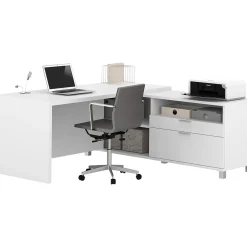 Sale Pro-Linea L-Desk, White (120863-17) L-Desks