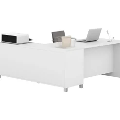 Sale Pro-Linea L-Desk, White (120863-17) L-Desks