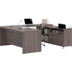 Pro-Linea U-Desk, Bark Grey (120861-47) Office Desks