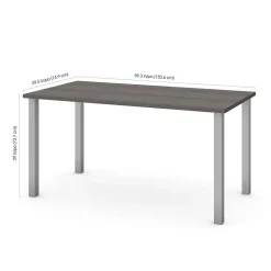 Outlet Universel 60" Table Desk, Bark Grey (65865-47) Office Desks