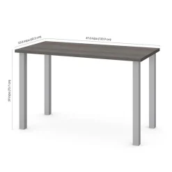 Outlet Universel 48" Table Desk, Bark Grey (65855-47) Office Desks