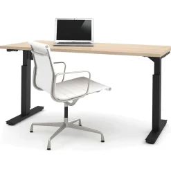 Sale Universel 60"W Electric Height Adjustable Desk, Northern Maple (65867-38) Standing Desks