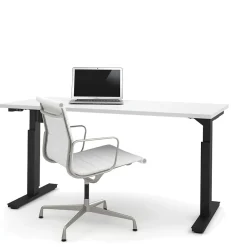 Clearance Universel 60"W Electric Height Adjustable Desk, White (65867-17) Standing Desks