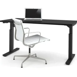 New Universel 60"W Electric Height Adjustable Desk, Black (65867-18) Standing Desks