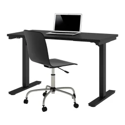 Discount Universel 48"W Electric Height Adjustable Desk, Black (65857-18) Standing Desks