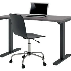 Clearance Universel 48"W Electric Height-Adjustable Desk, Slate (65857-59) Standing Desks