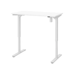Sale Universel 48"W Electric Height Adjustable Desk, White (65836-17) Standing Desks