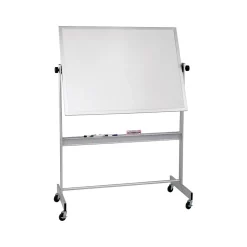 New Deluxe Porcelain Dry-Erase Whiteboard, Anodized Aluminum Frame, 5' x 4' (668AF-DD) Dry Erase