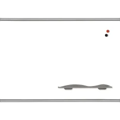 Online Magne-Rite Steel Dry-Erase Whiteboard, Anodized Aluminum Frame, 4' x 4' (219PD) Dry Erase