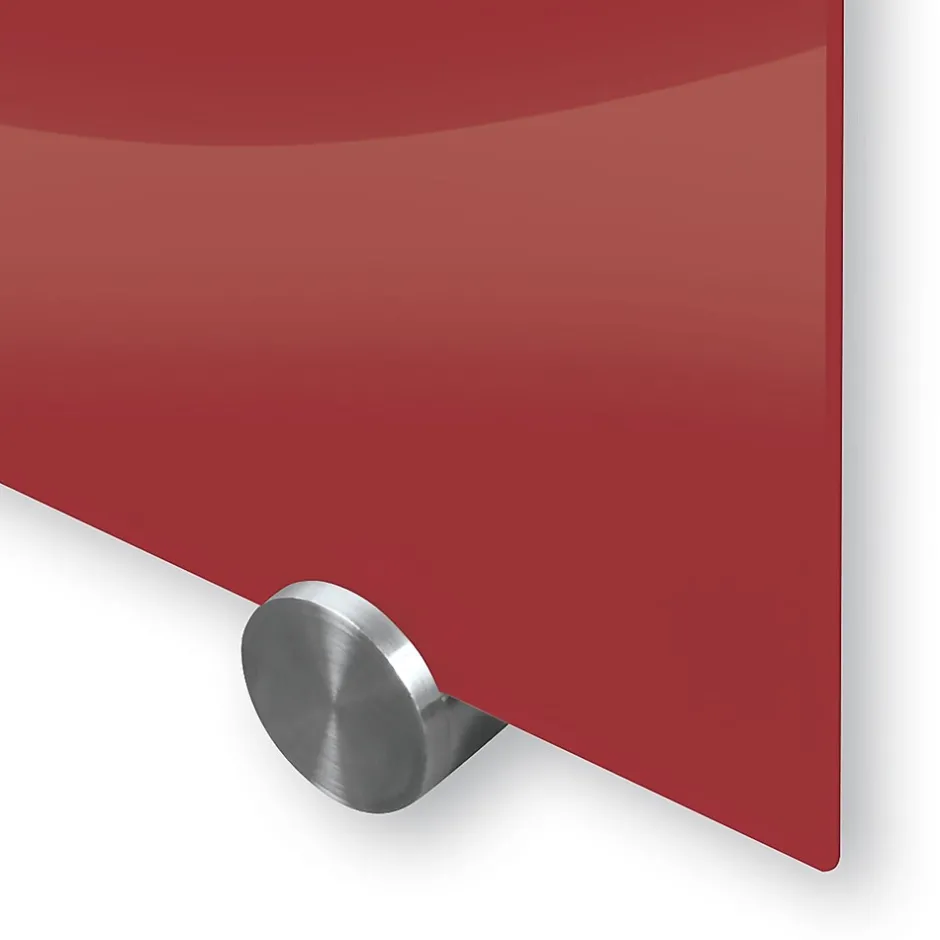 Outlet Visionary Colors Magnetic Glass Dry Erase Whiteboard 47.24" x 70.87" Red (83845-Red) Dry Erase