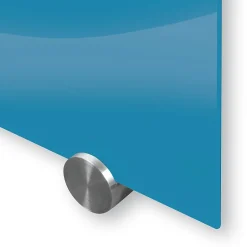 Online Visionary Colors Magnetic Glass Dry Erase Whiteboard 47.24" x 70.87" Blue (83845-Blue) Dry Erase