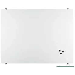 Outlet Visionary Glass Dry-Erase Whiteboard, 4' x 3' (83844) Dry Erase
