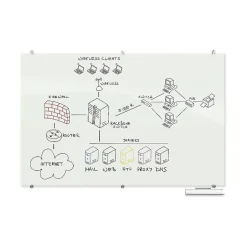 Best Visionary Glass Dry-Erase Whiteboard, 6' x 4' (83845) Dry Erase