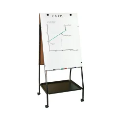 Wheasel Dry/Wet Erase Easel, 65", Steel (770) Dry Erase