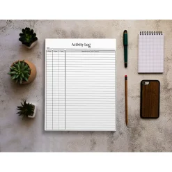 Better Office Activity Log Notepad, 8.5