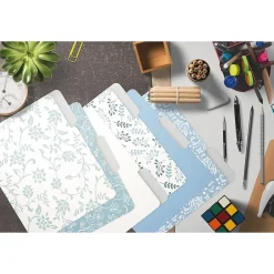 Better Office Floral & Paisley Heavy-Duty File Folders, 1/3-Cut Tab, Letter Size, Paper Stock, 18/Pack (80032-18PK0) Discount