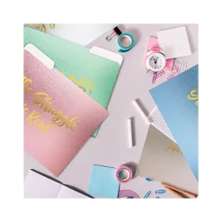 Better Office Gold Foil Popular Sayings Heavyweight File Folders, 1/3-Cut Tab, Letter Size, Assorted Colors, 12/Pack Hot