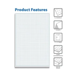 Better Office Graph Pad, 11" x 17", Quad-Ruled, White, 25 Sheets/Pad (25600) Discount
