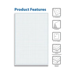 Better Office Graph Pad, 11" x 17", Quad-Ruled, White, 50 Sheets/Pad (25603) Sale
