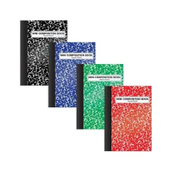 Better Office Mini Composition Notebooks, 3.25" x 4.5", Narrow Ruled, 80 Sheets, Assorted Colors, 24/Pack (25524-24PK) Outlet
