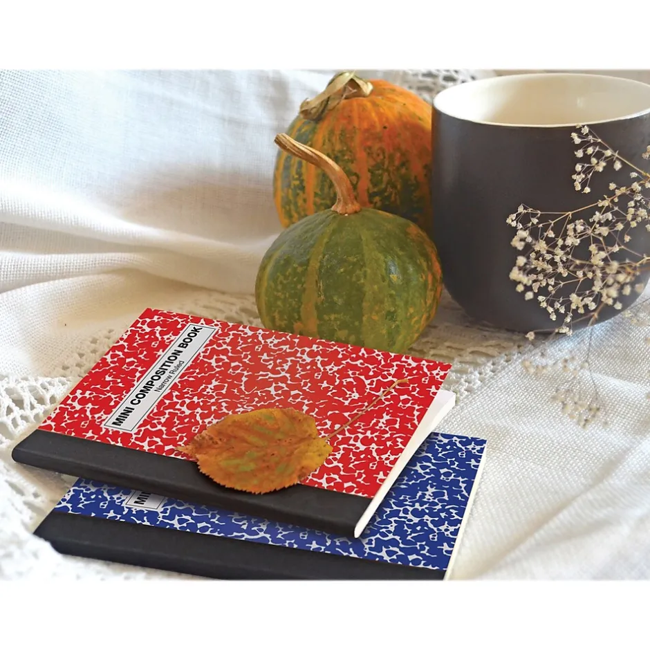 Better Office Mini Composition Notebooks, 3.25" x 4.5", Narrow Ruled, 80 Sheets, Assorted Colors, 24/Pack (25524-24PK) Outlet