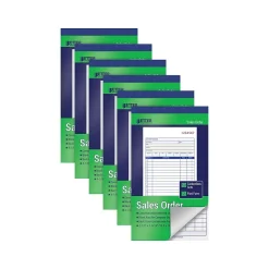 Hot 2-Part Carbonless Sales Order Book, 4.13" x 7.19", 50 Sets/Book, 6 Books/Pack (66006-6PK) Business Forms