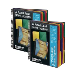 Better Office 24-Pocket Poly Project Folder, Multicolor, 2/Pack (36902-2PK) Sale
