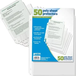 Better Office Products Economy Weight Sheet Protectors; 12/Pack (81350-50PK) Best