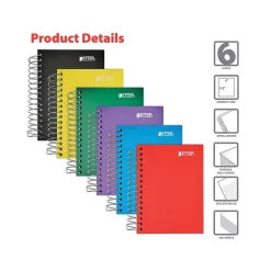 Better Office 1-Subject Notebooks, 4" x 5.5", College Ruled, 200 Sheets, 6/Pack (25906-6PK) Best