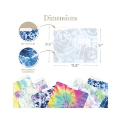 Better Office Tie-Dye Heavyweight File Folders, 1/3-Cut Tab, Letter Size, Assorted Colors, 12/Pack (80014-12PK) New