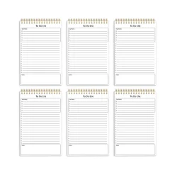 Better Office To-Do List Notepad, 5.5" x 8.5", Ruled, White, 50 Sheets/Pad, 6 Pads/Pack (25825-6PK) Discount