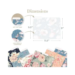 Better Office Traditional Floral Heavyweight File Folders, 1/3-Cut Tab, Letter Size, Assorted Colors, 12/Pack (80010-12PK) Outlet