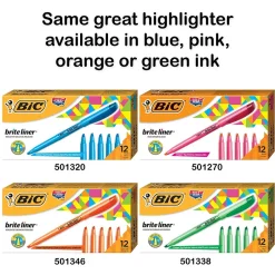 BIC Brite Liner Stick Highlighter, Chisel Tip, Yellow, Dozen (65550) Hot