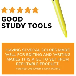 BIC Brite Liner Stick Highlighters, Chisel, Assorted, 5/Pack (BLP51W-AST) Discount