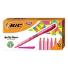 BIC Brite Liner Stick Highlighter, Chisel Tip, Pink, Dozen (65554/BL11PL) Online