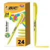 BIC Brite Liner Stick Highlighter, Chisel Tip, Yellow, 24/Pack (BL241YEL) Best