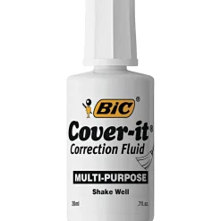 BIC Cover-it Correction Fluid, White, 12/Pack (WOC12DZ) Clearance