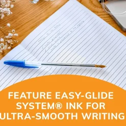 BIC Cristal Ballpoint Pens, Medium Point, Blue Ink, Dozen (10126/MS11BL) Discount