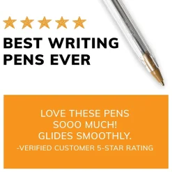 BIC Cristal Ballpoint Pens, Medium Point, Blue Ink, Dozen (10126/MS11BL) Discount