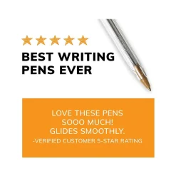 BIC Cristal Xtra Smooth Ballpoint Pen, Medium Point, Blue Ink, 24/Box, 6 Boxes/Pack (MS144E-BLU) Clearance