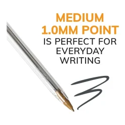 BIC Cristal Xtra Smooth Ballpoint Pen, Medium Point, Black Ink, 500/Pack (MS500E-BLK)