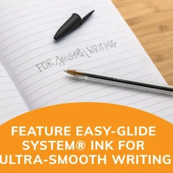 BIC Cristal Xtra Smooth Ballpoint Pen, Medium Point, Black Ink, 24/Box, 6 Boxes/Pack (MS144E-BLK) Discount