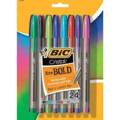 BIC Cristal Xtra-Bold Ballpoint Pens, Bold Point, 1.6mm, Assorted Ink, Bulk/Pack (MSBAPP241-AST) New