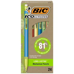 BIC Ecolutions Mechanical Pencils, 0.7mm, #2 Medium Lead, 24/Pack (MPE24-BLK) Online