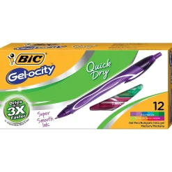 BIC Gel-ocity Quick Dry Retractable Gel Pens, Assorted Fashion Colors, 12/Pack (RGLCGA11) Outlet