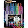 BIC Gel-ocity Stic Gel Pens, Medium Point, 0.7 mm, Assorted Colors, 14/Pack (RGSMP14-AST) New