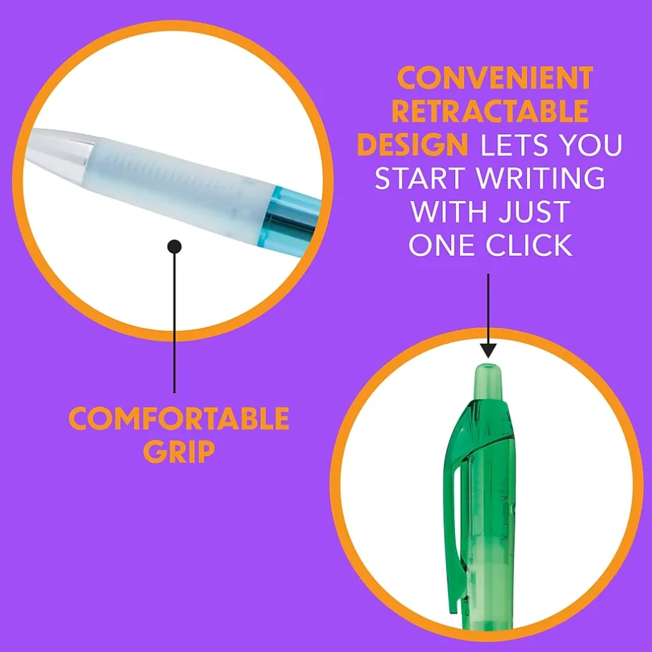 BIC Intensity Clic Gel Pen, 0.7mm, Black Ink, Dozen (RNCX11-BLK) Online